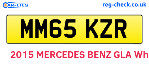 MM65KZR are the vehicle registration plates.