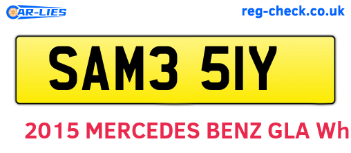 SAM351Y are the vehicle registration plates.