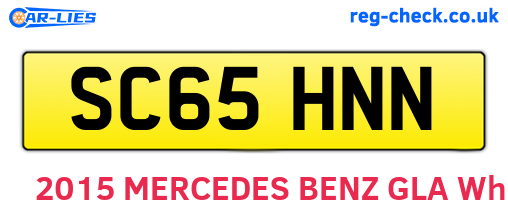 SC65HNN are the vehicle registration plates.