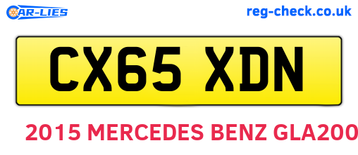 CX65XDN are the vehicle registration plates.