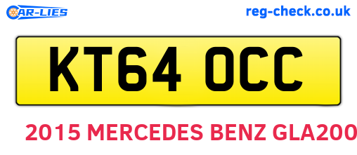 KT64OCC are the vehicle registration plates.