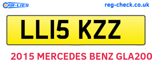 LL15KZZ are the vehicle registration plates.