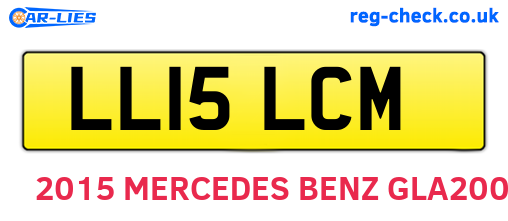 LL15LCM are the vehicle registration plates.