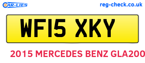 WF15XKY are the vehicle registration plates.