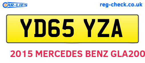 YD65YZA are the vehicle registration plates.