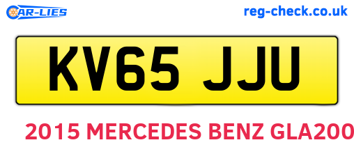 KV65JJU are the vehicle registration plates.