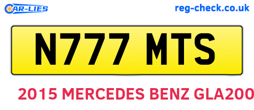 N777MTS are the vehicle registration plates.