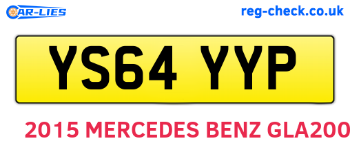 YS64YYP are the vehicle registration plates.