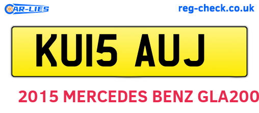 KU15AUJ are the vehicle registration plates.