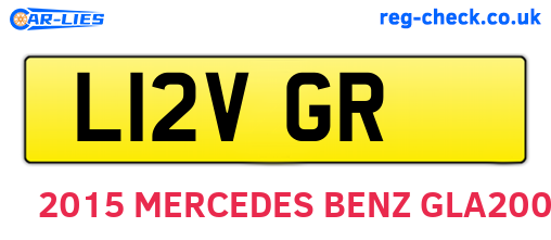 L12VGR are the vehicle registration plates.
