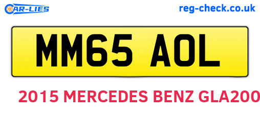 MM65AOL are the vehicle registration plates.