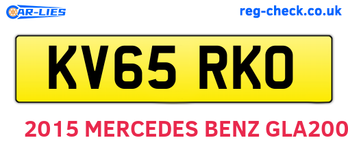 KV65RKO are the vehicle registration plates.