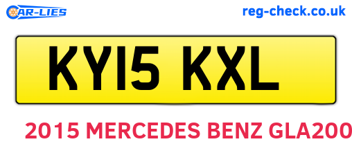 KY15KXL are the vehicle registration plates.