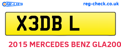 X3DBL are the vehicle registration plates.