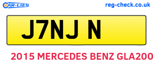 J7NJN are the vehicle registration plates.