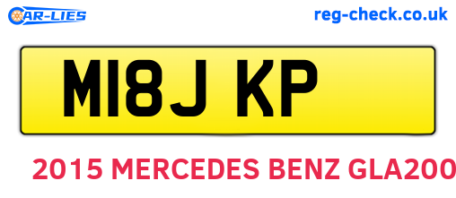 M18JKP are the vehicle registration plates.