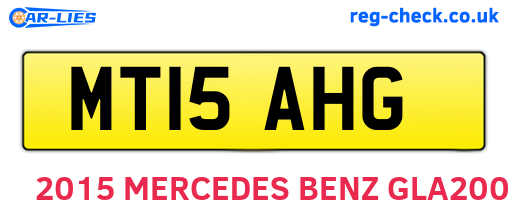 MT15AHG are the vehicle registration plates.