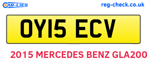 OY15ECV are the vehicle registration plates.