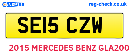 SE15CZW are the vehicle registration plates.