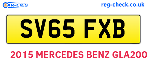 SV65FXB are the vehicle registration plates.