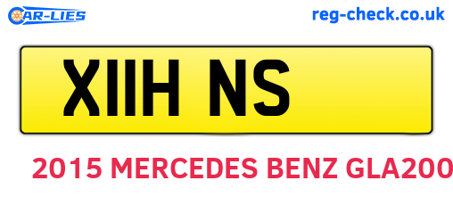 X11HNS are the vehicle registration plates.