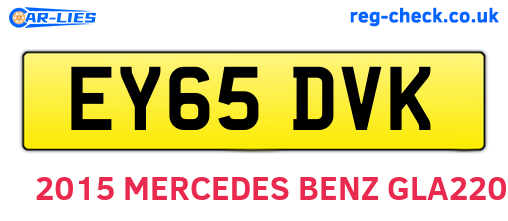 EY65DVK are the vehicle registration plates.