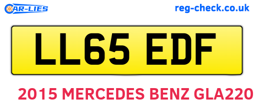 LL65EDF are the vehicle registration plates.