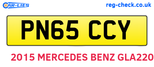 PN65CCY are the vehicle registration plates.
