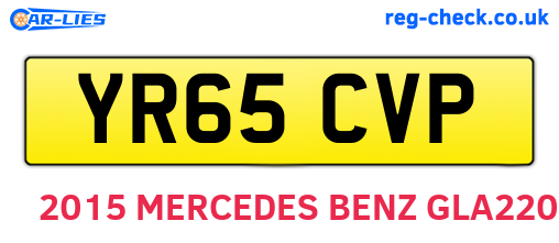 YR65CVP are the vehicle registration plates.