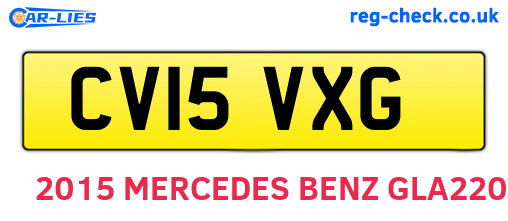 CV15VXG are the vehicle registration plates.