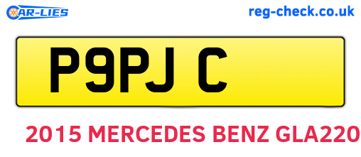 P9PJC are the vehicle registration plates.