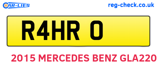 R4HRO are the vehicle registration plates.