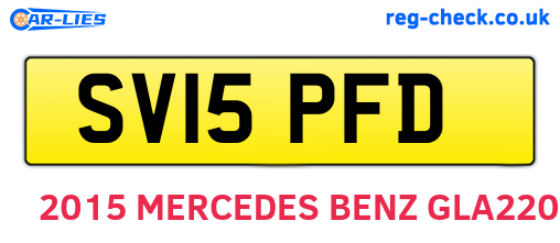 SV15PFD are the vehicle registration plates.