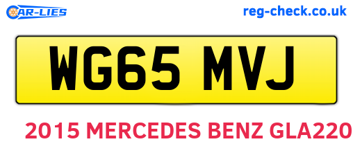 WG65MVJ are the vehicle registration plates.