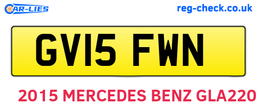 GV15FWN are the vehicle registration plates.
