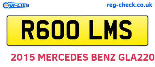 R600LMS are the vehicle registration plates.