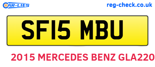 SF15MBU are the vehicle registration plates.