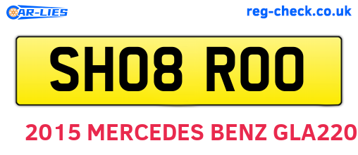 SH08ROO are the vehicle registration plates.