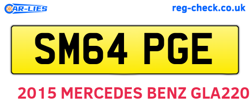 SM64PGE are the vehicle registration plates.