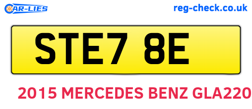 STE78E are the vehicle registration plates.