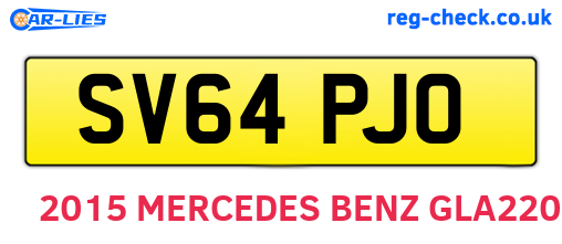 SV64PJO are the vehicle registration plates.