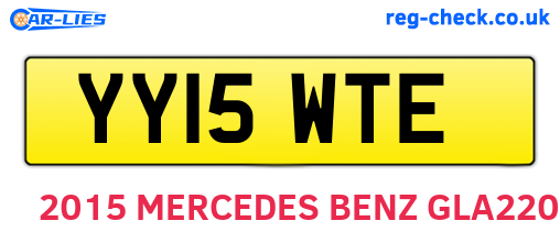 YY15WTE are the vehicle registration plates.
