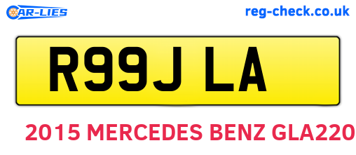 R99JLA are the vehicle registration plates.