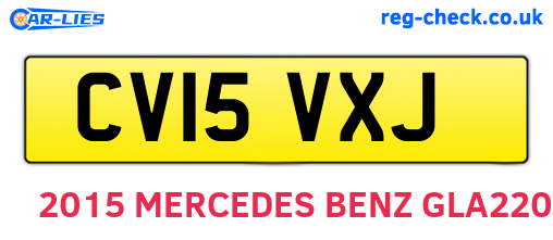 CV15VXJ are the vehicle registration plates.