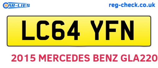 LC64YFN are the vehicle registration plates.