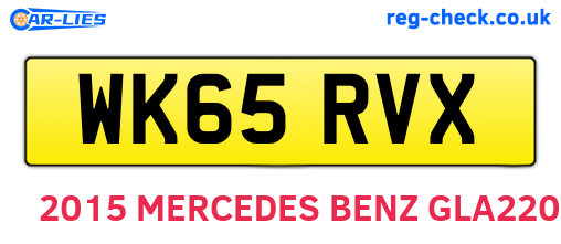 WK65RVX are the vehicle registration plates.