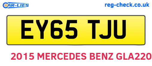 EY65TJU are the vehicle registration plates.