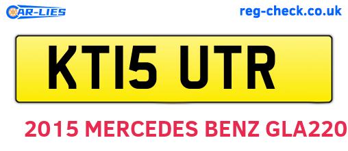 KT15UTR are the vehicle registration plates.