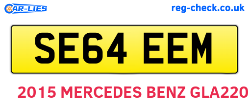 SE64EEM are the vehicle registration plates.