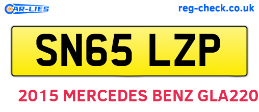 SN65LZP are the vehicle registration plates.